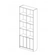 Bookshelf with 2 Sections 4 Doors 